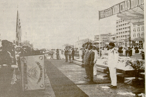 Republic of Vietnam President Nguyen Van Thieu presides over Navy Day 1973